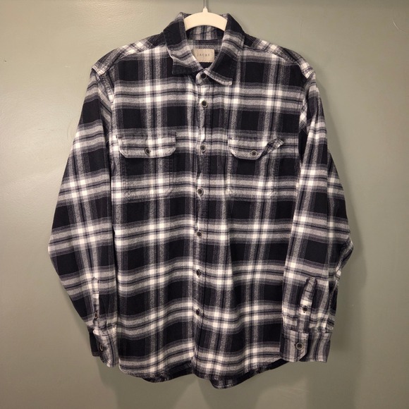 Jachs Other - Jachs Men's Flannel Heavyweight Plaid Long Sleeve Button Up Shirt, Size L
